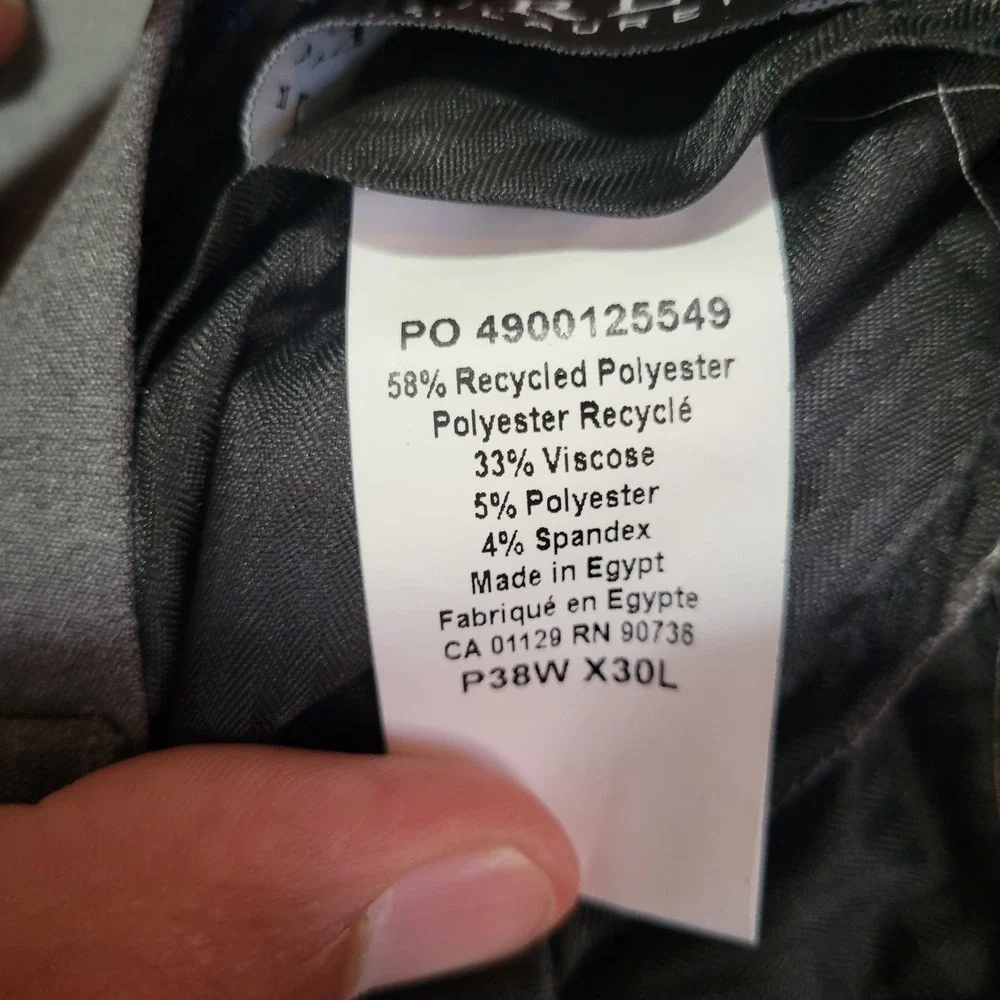 Lauren Ralph Lauren Mens Norton Classic Fit Grey UltraFlex Dress Pants 38W x 30L